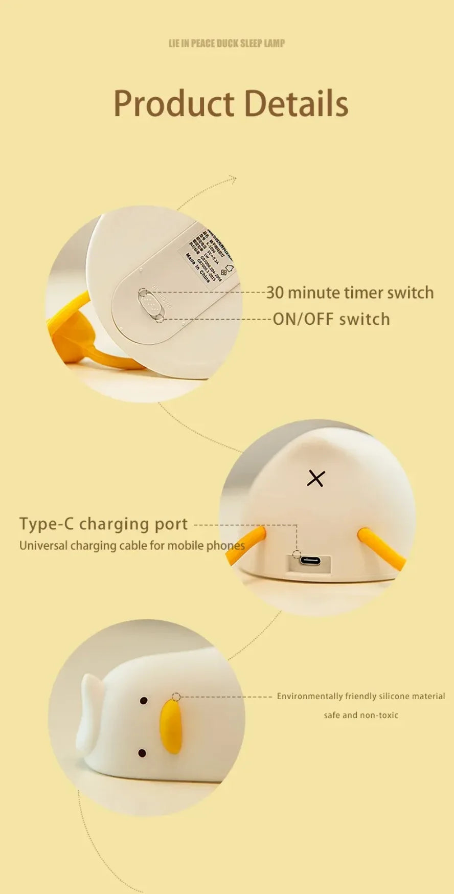 Silicone Squishy Duck Lamp